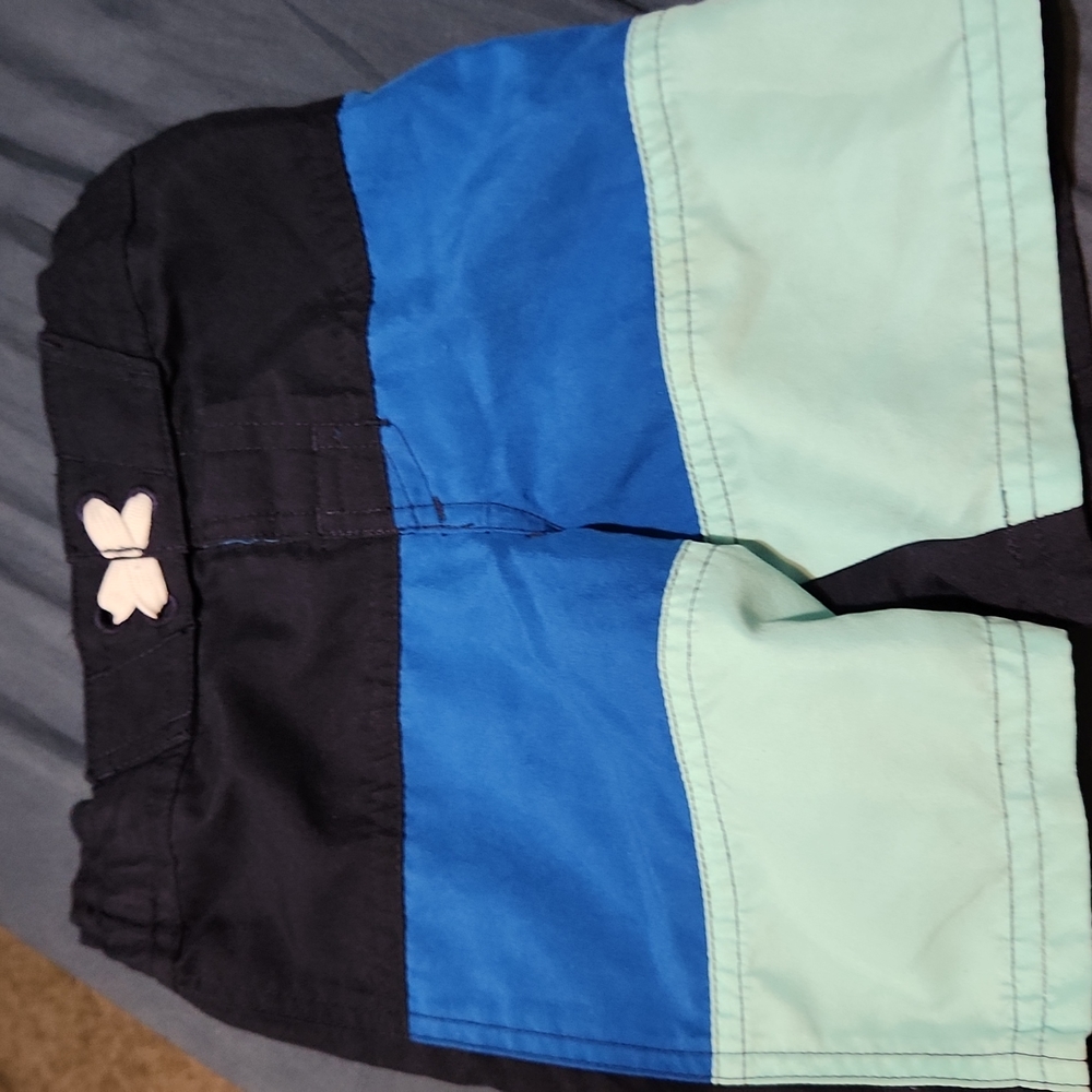 Boys striped swim trunks
